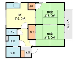 ドミール宝町【102号室】の間取り