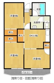 ラインビル西村【301号室】の間取り