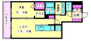 Verde claro【102号室】の間取り