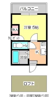 アルコス春日【203号室】の間取り