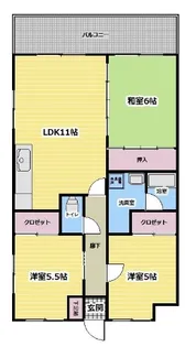セゾン春日【3階】の間取り