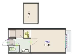 フローラ南日佐【107号室】の間取り