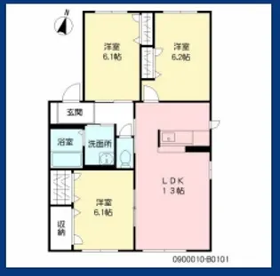 エコロジースクエア須玖南【B204号室】の間取り
