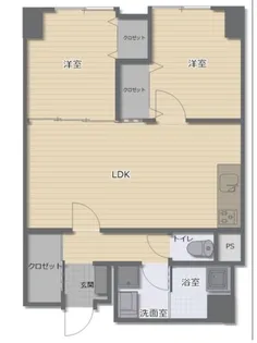 グルーリャ大和【1階】の間取り