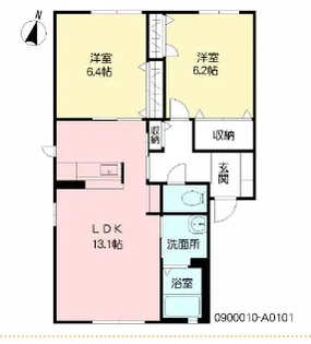 エコロジースクエア須玖南【A102号室】の間取り