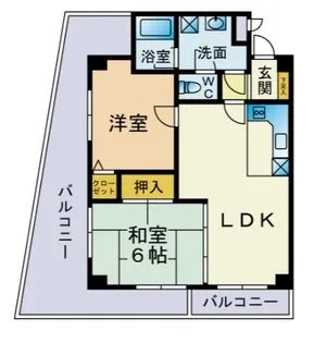 ウェルス春日【2階】の間取り