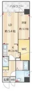 アトリオフラッツ春日原【9階】の間取り