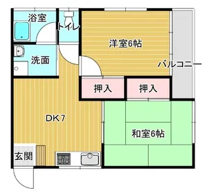 白水ハイツ【201号室】の間取り