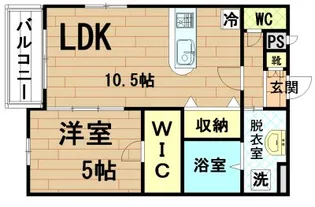 ラヴィータ美松【102号室】の間取り