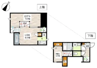 ADC井尻南ブロッサム【202号室】の間取り