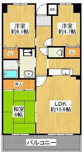 プレジュール博多南【7階】の間取り