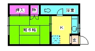 ドウツハイツ【202号室】の間取り