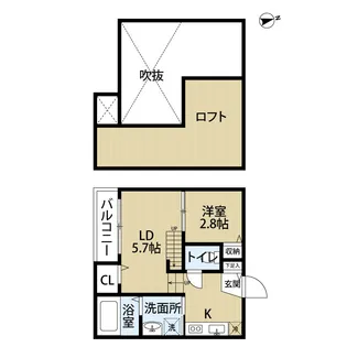 福岡県福岡市南区折立町【アパート】の間取り