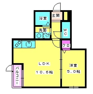 サニーガーデン日の出町【3階】の間取り