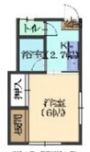 コーポはやぶさ【206号室】の間取り
