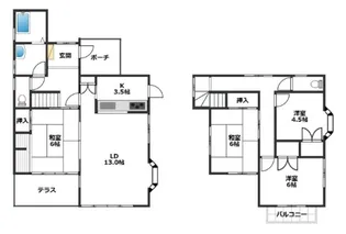 福岡県春日市春日2丁目【一戸建】の間取り