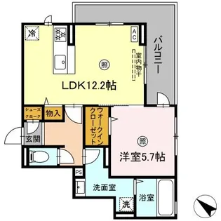 ラコルト板付【2階】の間取り