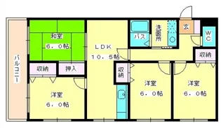 グレイスハイム弥永B【1階】の間取り