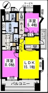 アーサー春日原センティオ【503号室】の間取り