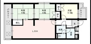 コーポ山崎【203号室】の間取り