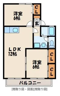 セジュールミニヨン【2階】の間取り