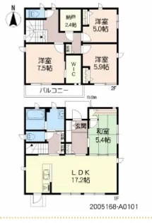 福岡県春日市天神山1丁目【一戸建】の間取り