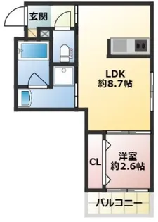 THE NOBLES 井尻【1階】の間取り