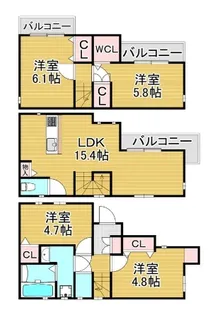 福岡県春日市千歳町2丁目【一戸建】の間取り
