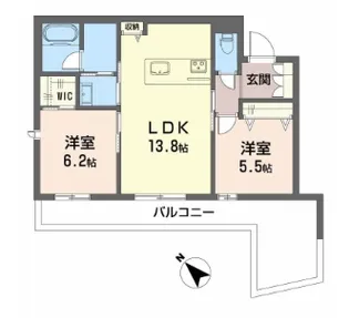 ボヤージュ春日【103号室】の間取り