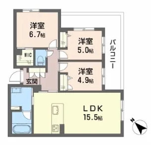 ボヤージュ春日【301号室】の間取り