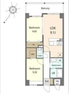 Alivis諸岡【8階】の間取り