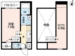 コンフォートメゾン【1階】の間取り