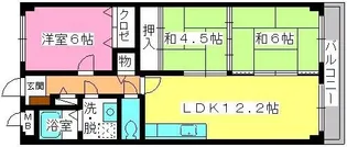 グレースマンション大野城【5階】の間取り