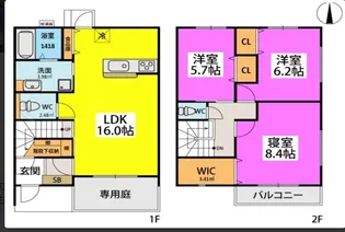福岡県春日市岡本6丁目【一戸建】の間取り