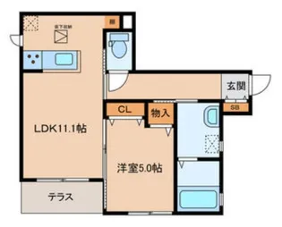 ロイヤルオークⅠ【101号室】の間取り