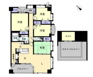 福岡県春日市上白水7丁目【マンション】の間取り
