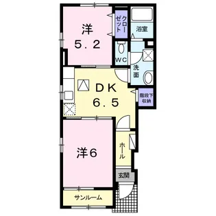 アルオナⅢ【1階】の間取り