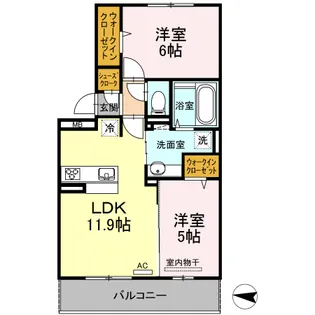 グラースT【3階】の間取り