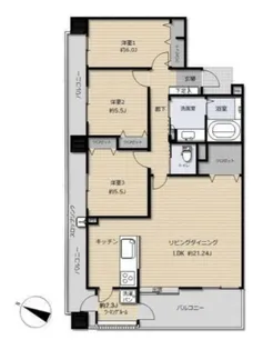 クレアールガーデンズ春日【2階】の間取り