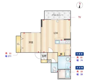 サフィオ壱番館【101号室】の間取り