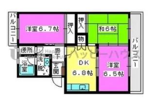 アーバンハイツ渡辺 【102号室】の間取り
