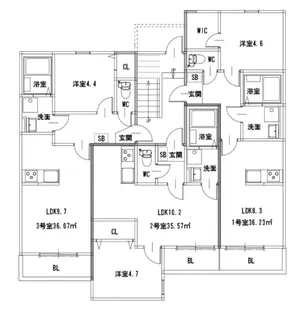 1LDKの間取り画像