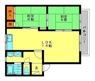 福岡県春日市須玖北7丁目【アパート】の間取り