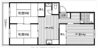三角コーポ【4階】の間取り