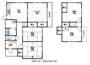 福岡県那珂川市片縄北7丁目【一戸建】の間取り