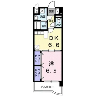 レジデンス御笠Ⅰ【2階】の間取り