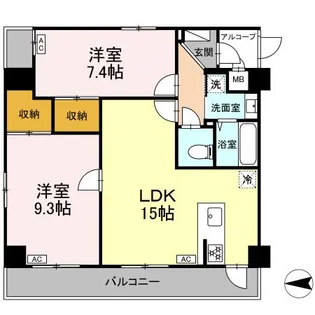 Lindre長丘【2階】の間取り