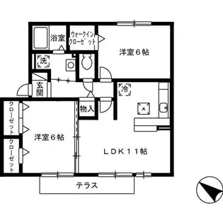 プロスパー62【1階】の間取り