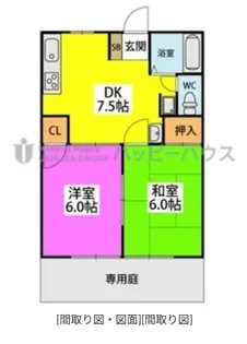 エクセレント白水ヶ丘【1階】の間取り