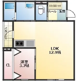 Wウィステリア博多【2階】の間取り